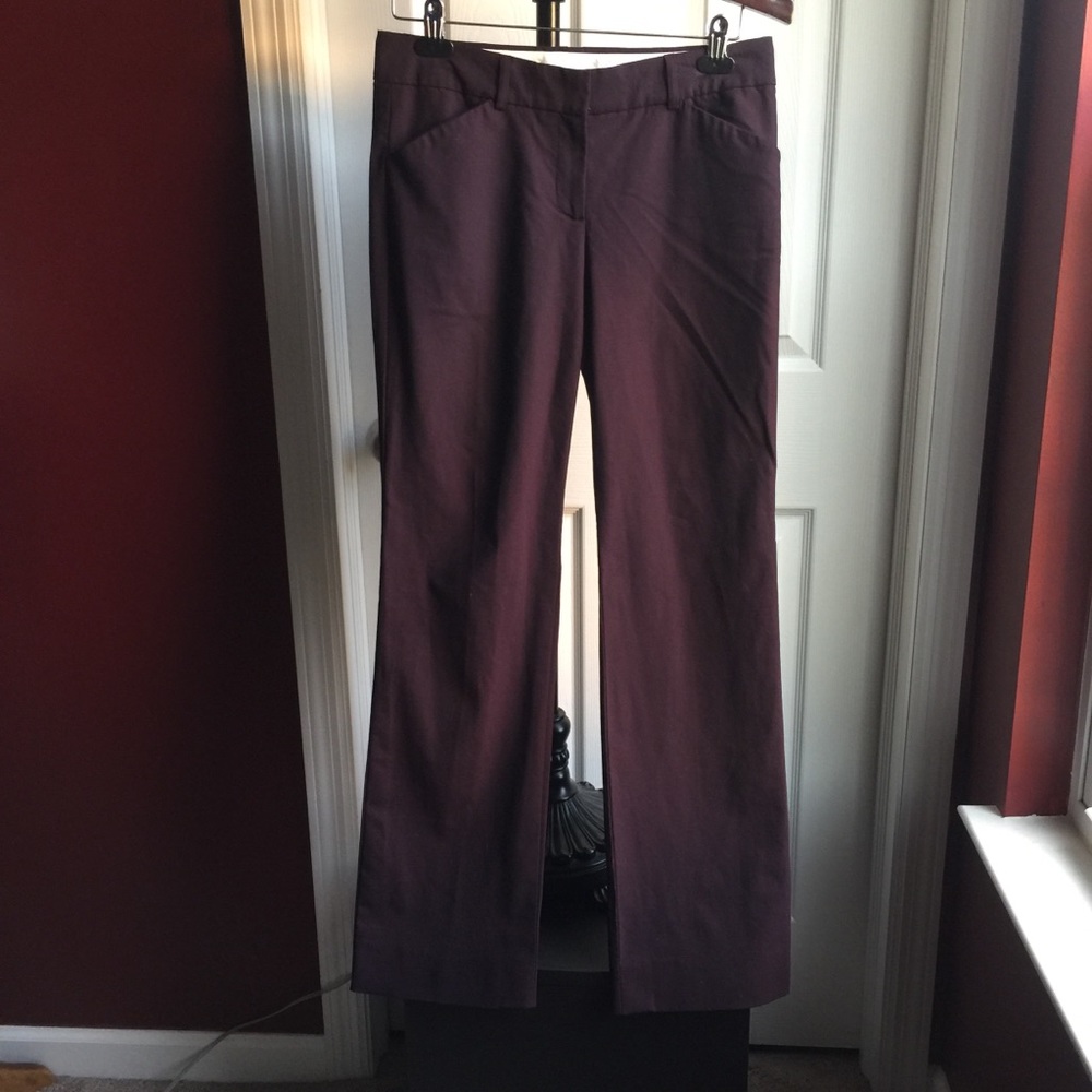 Theory Burgundy Wool Dress Pants